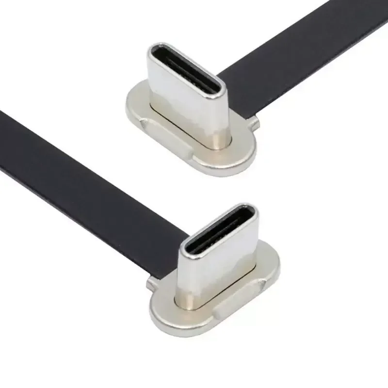 for NVME Five Core Type C Male to Female FPC Cable 65W PD Fast Charging USB 2.0 Data OTG Power Supply Soft Flat Wire for Hard
