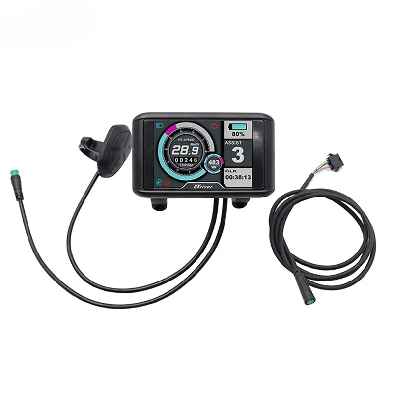 SVMC72150-APT Protocol 48V-72V 150A V2 Version BLDC Controller with TFT UKC1 Display Speedometer for 4000W Spoke Motor
