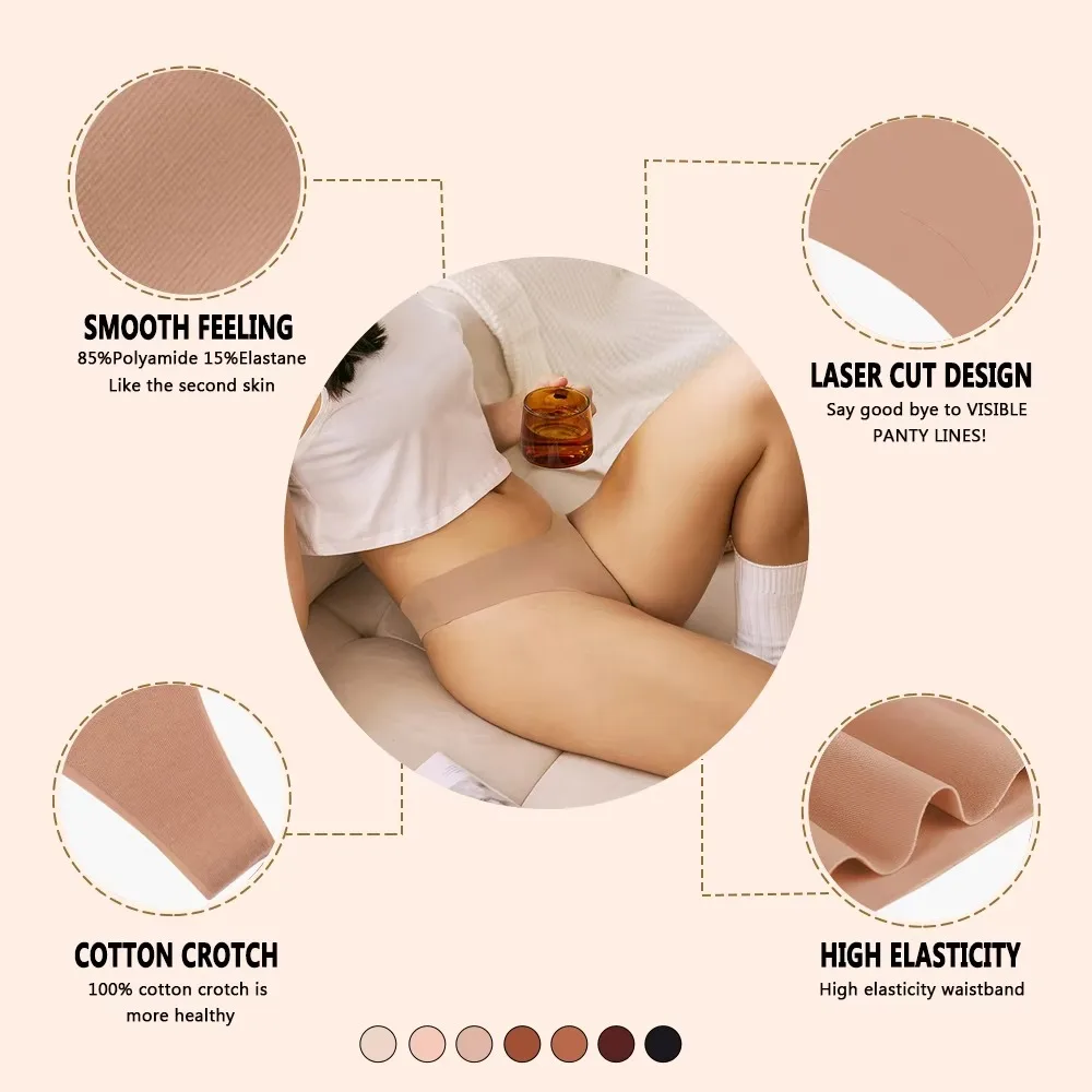 1Pc/2Pc/4Pcs/7Pcs/Set Hot Sale New Design Seamless Thong Breathable Panties Invisible G-String Thong Panty Thong Women Underwear