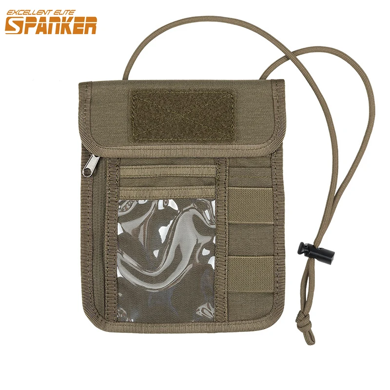 EXCELLENT ELITE SPANKER Tactical ID Card Case Patch Neck Lanyard Credit Card Storage Bag Neck Lanyard  Practical Card Holder