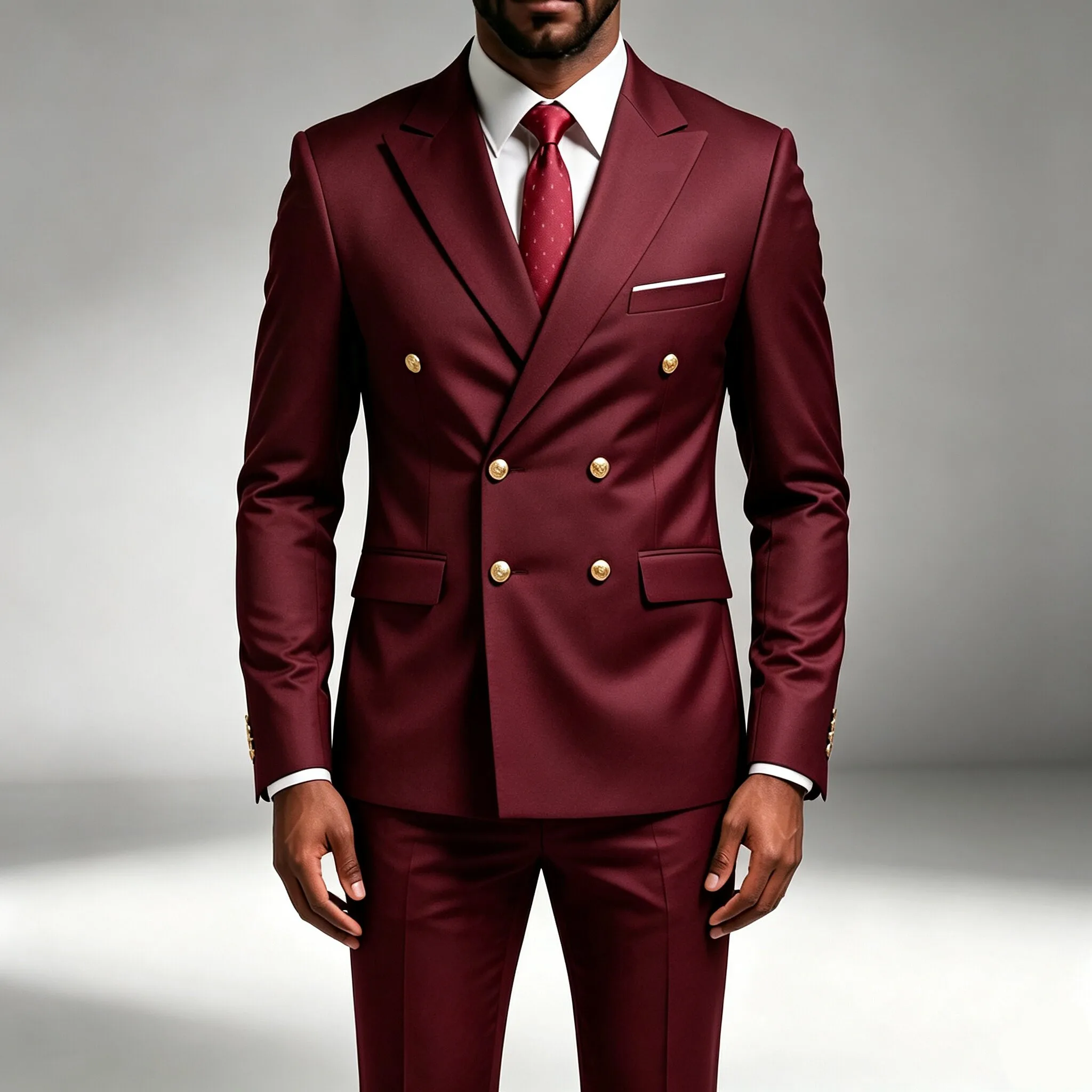 2-teiliger Business-Anzug für Herren: Blazer, Weste & Hose, perfekt für Geschäftstreffen, Hochzeiten & formelle Feierlichkeiten – Detail 4