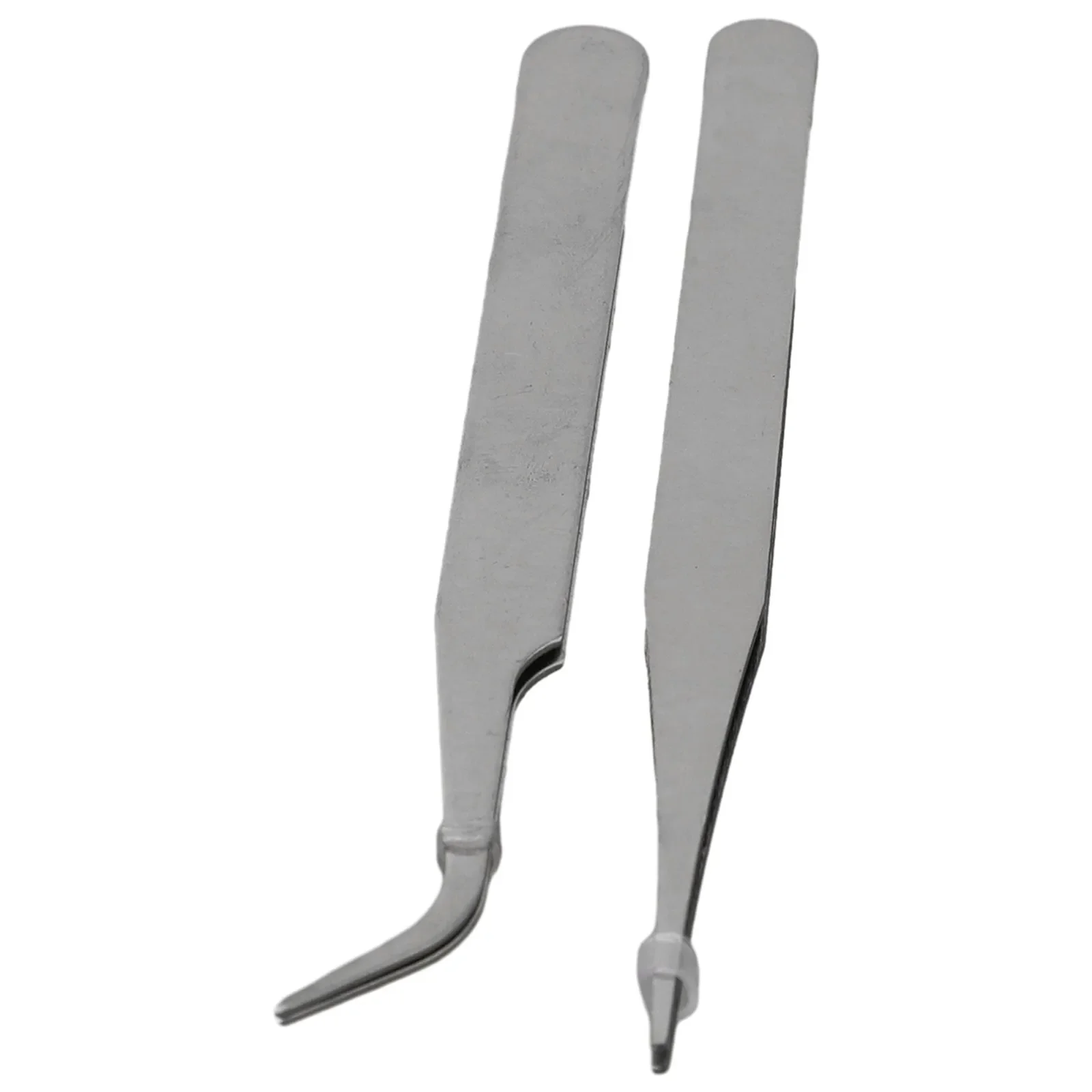 Tip Tweezers 2pcs Tweezers Anti-magnetic Curved Straight Dismantling Hand Tool Set Mini Tweezers For Picking Up Parts