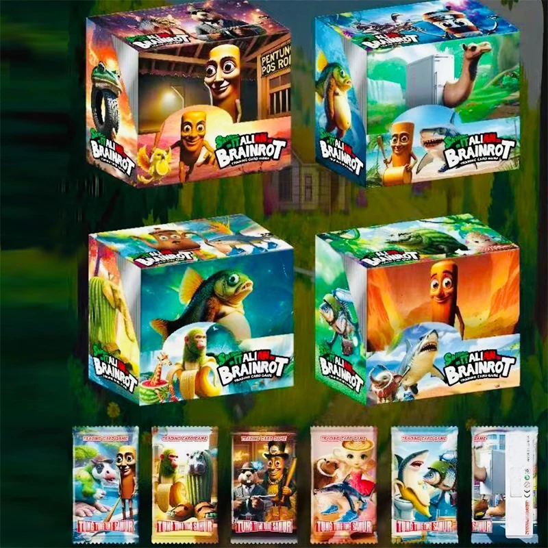 

Collection Cards Italian Brainrot Tungtungtung Sahur Tralalero Tralala-Children's Card Game Toy Trading Cards for Birthday Gift