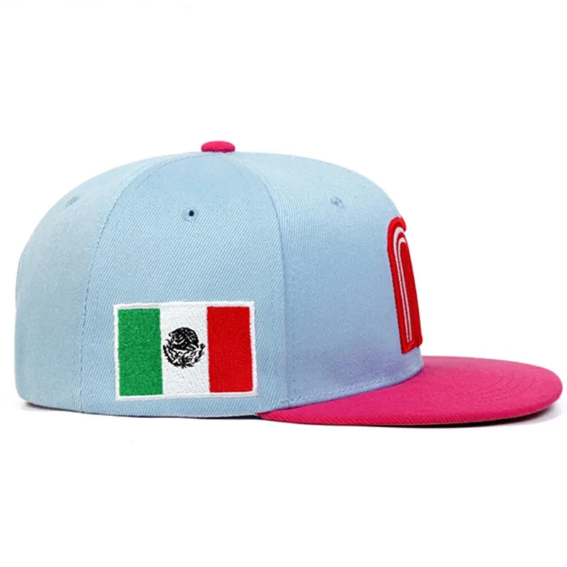 Ball Hat Mexico Sports Hat Baseball Hat Hip Hop Hat Flag Wind Car Logo Mexico, Sunshade Flat brimmed Hat