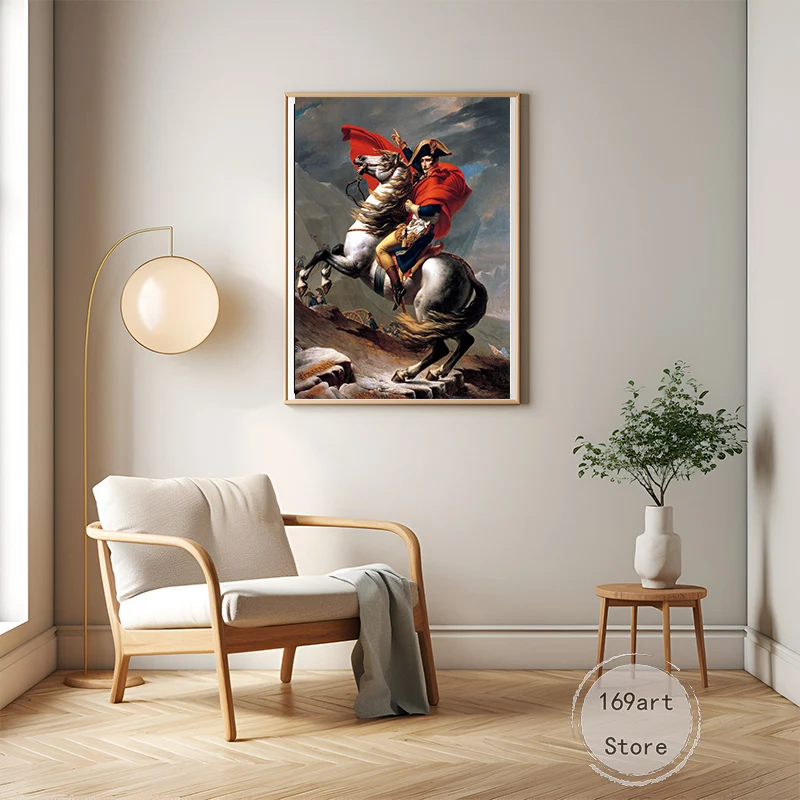 Napoleon Quotes Crossing The Alps The Charging Chasseur Art Poster Canvas Painting Wall Prints Picture Living Room Home Decor