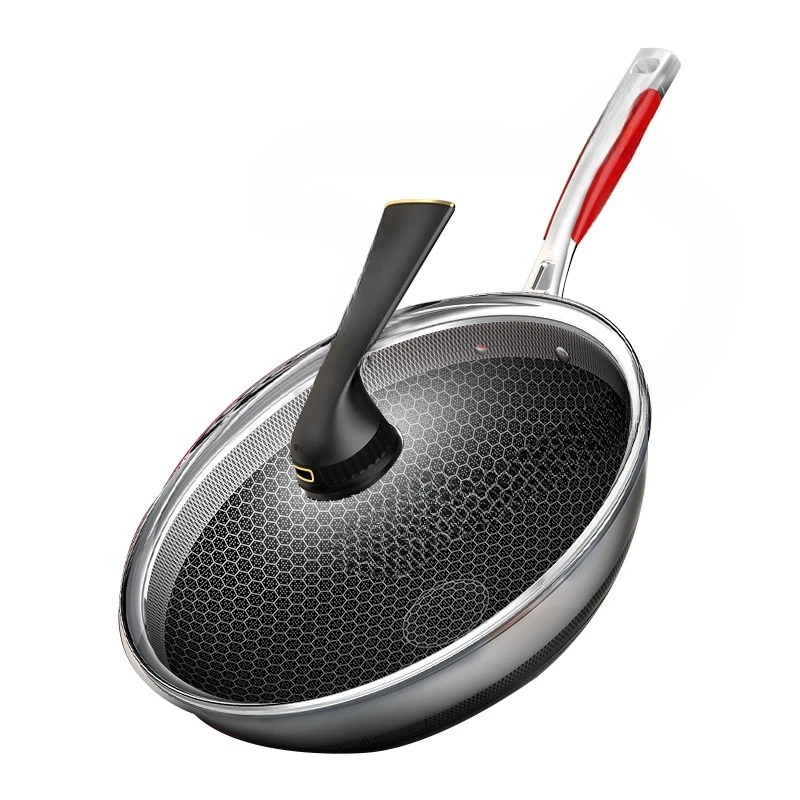 

Honeycomb wok, household non-stick pan, antibacterial stainless steel, spatula spoon steamer