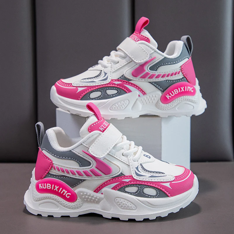 

Модная обувь для девочек, детские кроссовки, новинка 2023 года, роскошная милая детская обувь на платформе, модные кожаные школьные массивные кроссовки для девочек