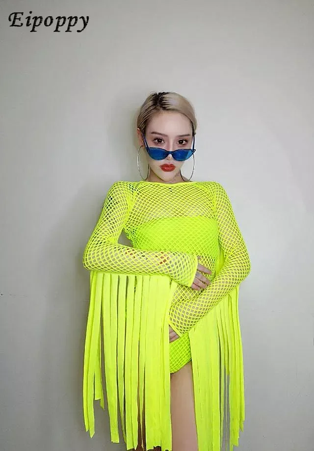 DJ Stage Suit para Dancing Performance, Roupas Hip Hop, Festival Rave Outfit, Clubwear e Dancer