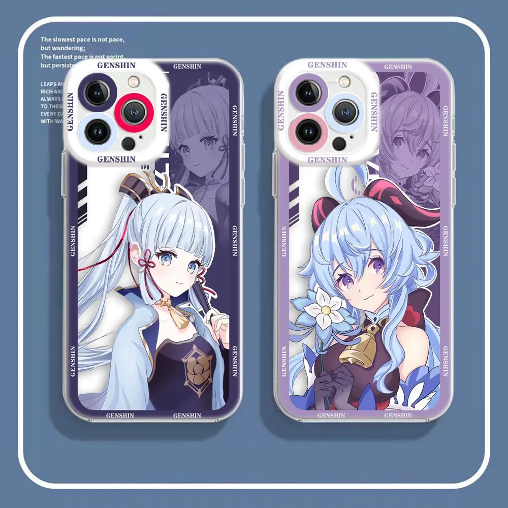 Cover Clear Case For Samsung S25 A04 A05 A05S A11 S10 S20 S21 S22 S23 S24 FE PLUS ULTRA 5G Case The Game Girls G-Genshin Impact