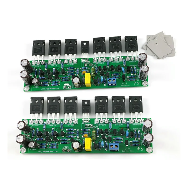 

【Hot Cake】2Pcs L15 FET Power Amplifier 2 Channels 3 Pairs IRFP240 IRFP9240 150W 8R ,300W 4R, 600W 2R