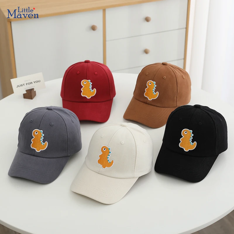 School Baby Boy Baseball 2024 Summer Embroidered Dinosaur Children Outdoor Kids Caps for 2-8Years Adjustable Sports Hats