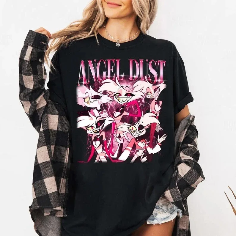 Hazbin Hotel Alastor What Now Jumbo Print Charcoal T-Shirt Unisex S-4XL High-end Luxury Style Both of Men and Women