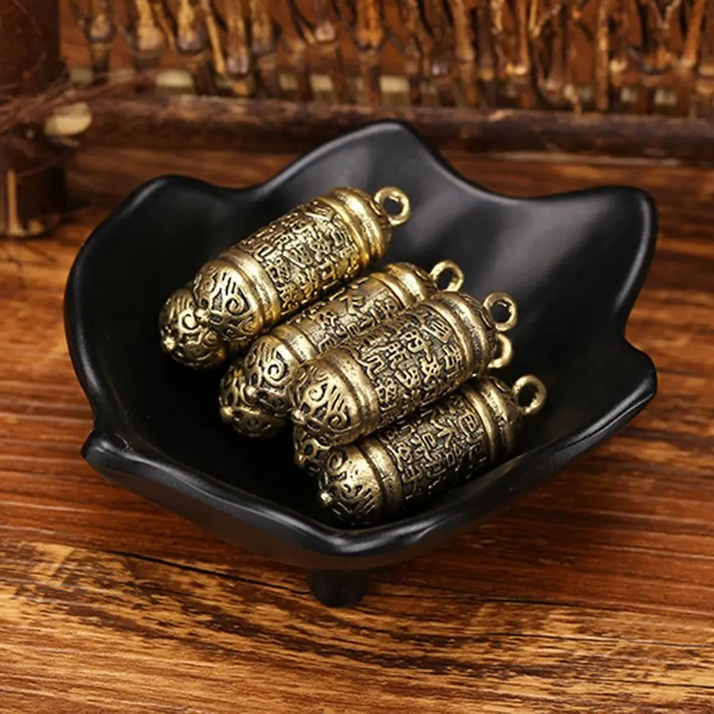 Necklace Vintage Pill Box Fashion Decoration Pill Container Alloy Sutra Pill Case Adult