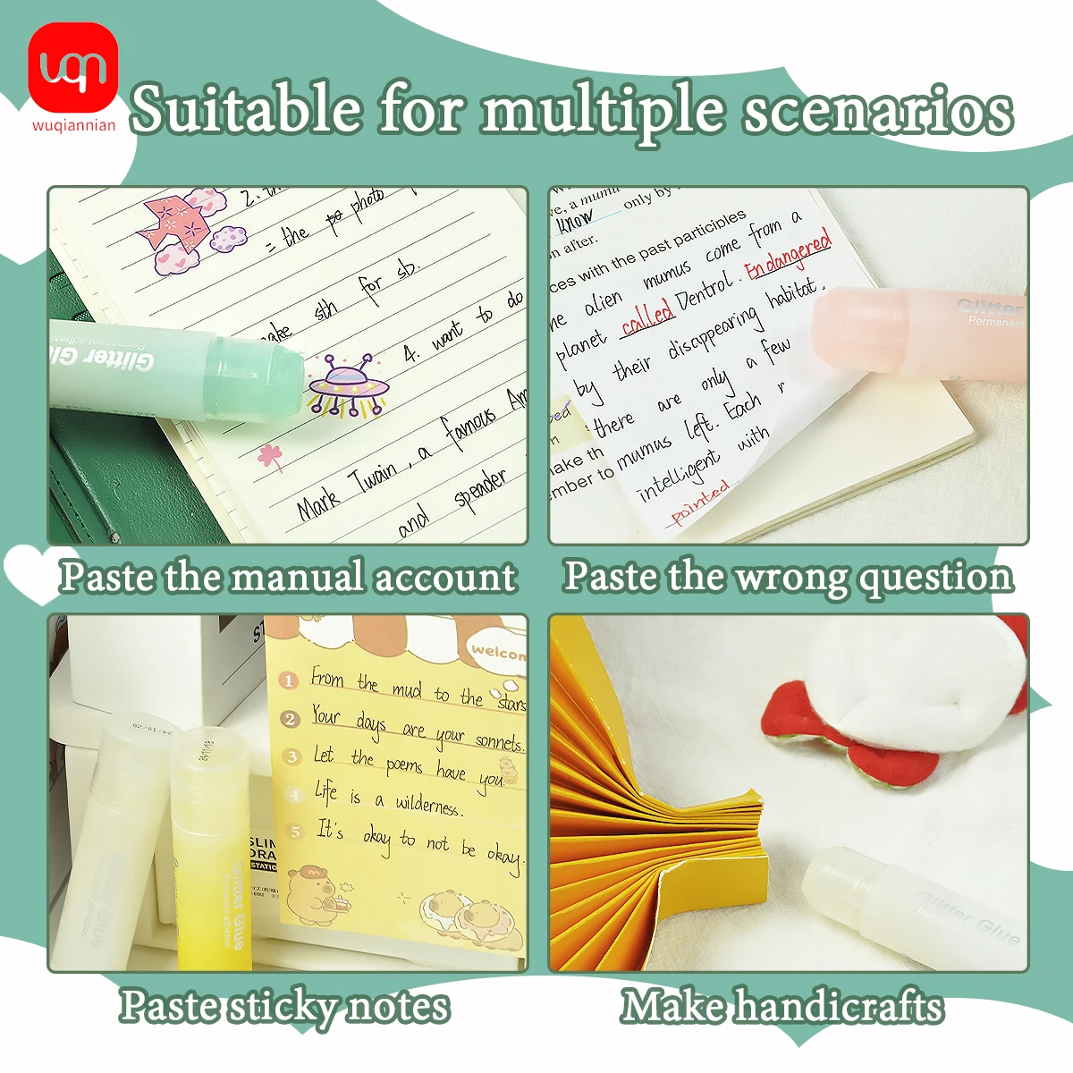 

WQN-9g/15g/21g High-Quality Glue Sticks Available In Multiple Colors,Safe,Smooth,Durable, Long-Lasting Stationery Supplies