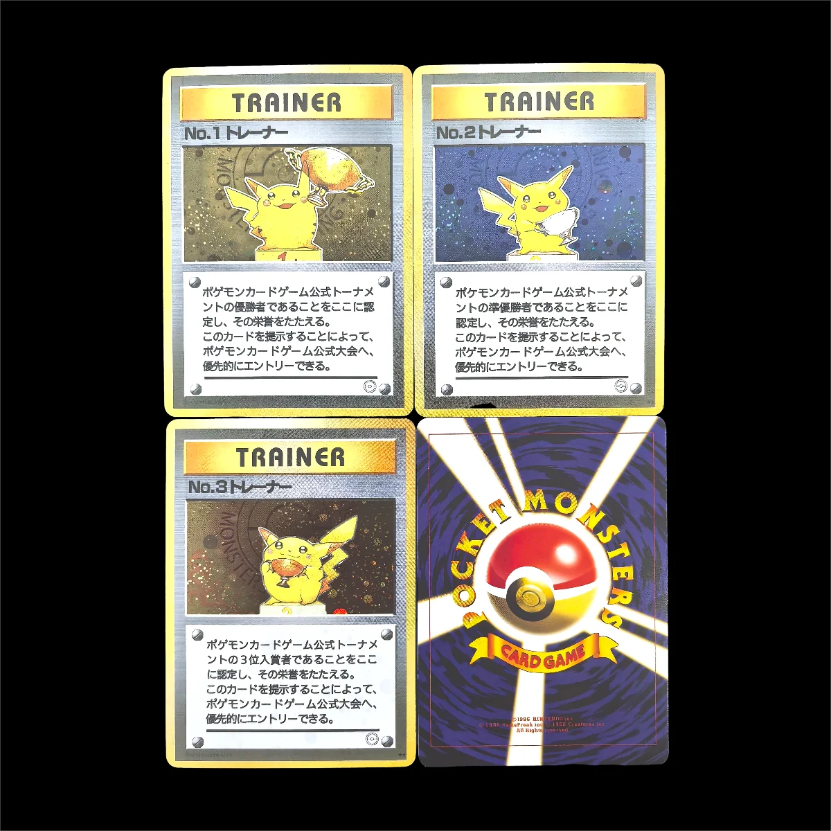 DIY Pokemon Japanese PTCG Collection Cards 1997 TROPHY PIKACHU RARE Self  Made Single Card Classic Game Anime Cards Gift Toys - AliExpress 26