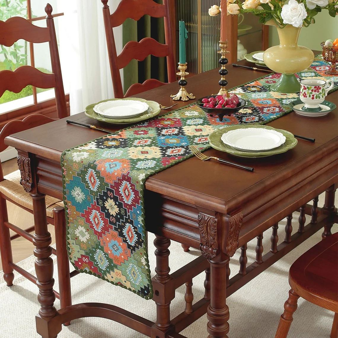 Table Runner Cotton Table Runner Cotton Linen Tablecloth Mat for Dining Table TV Cabinet Center Table