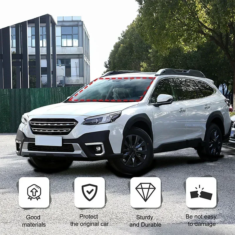 For Subaru Outback 2020-2024 Silver Tape Car Styling Car Front Windshield Anti-UV Sunshade Car Protection Accessories