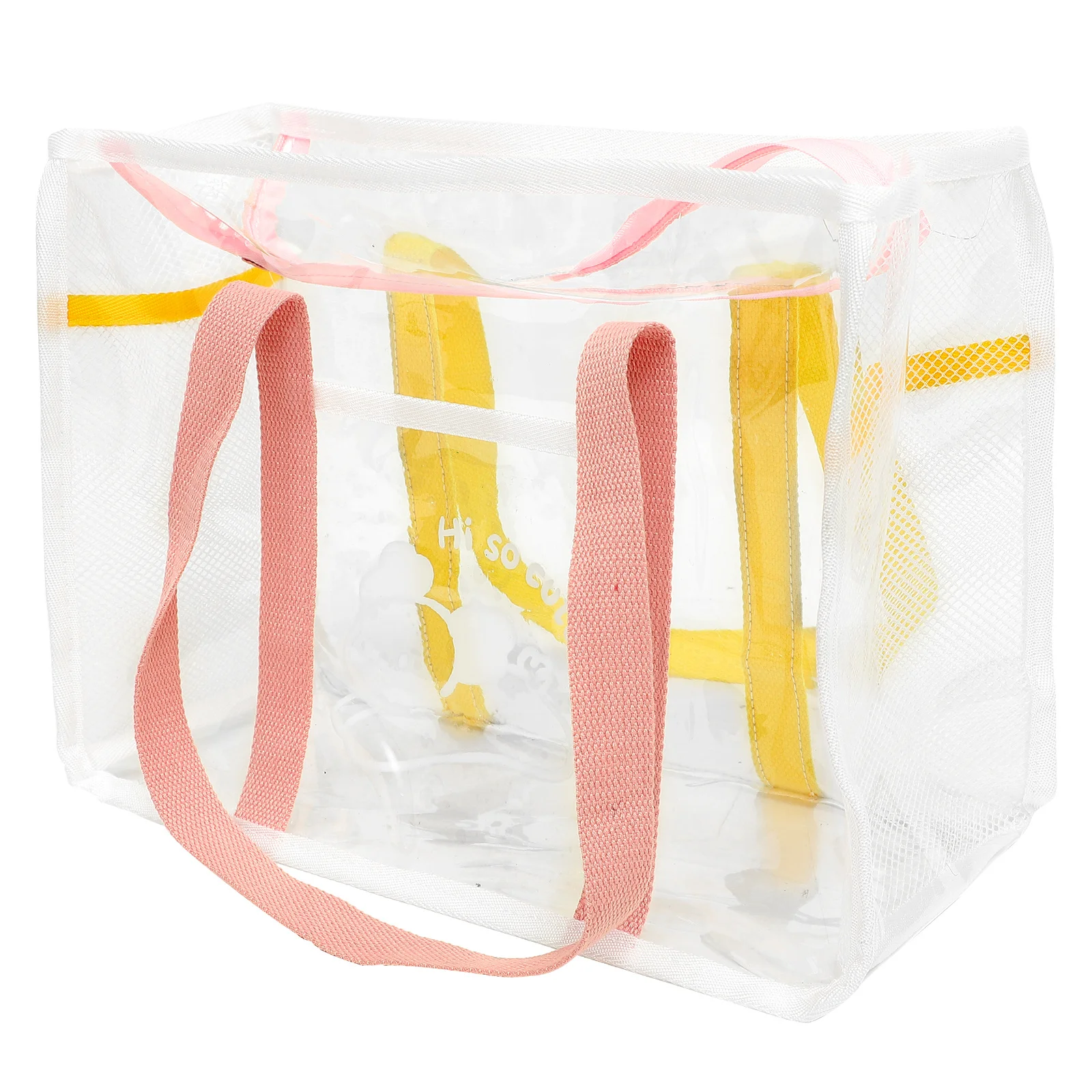 

Beach Tote Single Shoulder Bag Lightweight Portable Travel Toiletries Organizer Large Opening Mesh Tote Handheld Beach