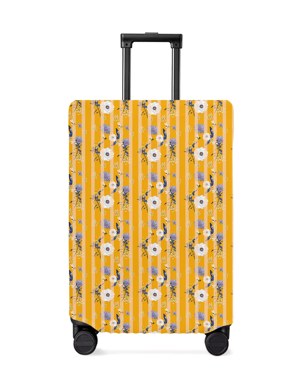 

Flowers Foliage Lines Luggage Cover Stretch Suitcase Protector Baggage Dust Case Cover for 18-32 Inch Travel Suitcase Case