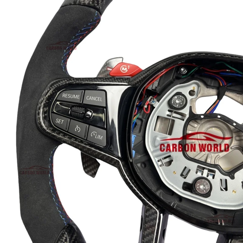 مناسبة لسيارات BMW CS G11G12 G30 G31 G32 G38 G20 G29 G22 G21 G80 G81 G82 عجلة قيادة رياضية مخصصة من ألياف الكربون