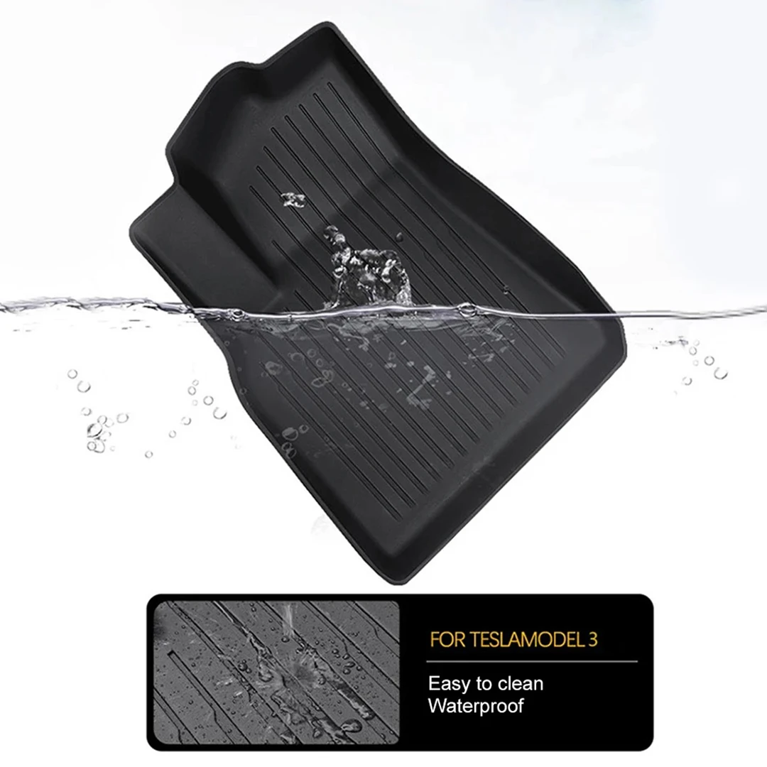 Newest Tesla Model 3 Highland 2024 Floor Mats Cargo Liners Mat TPE Waterproof Protective Pads Model 3 2024 Highland Accessories