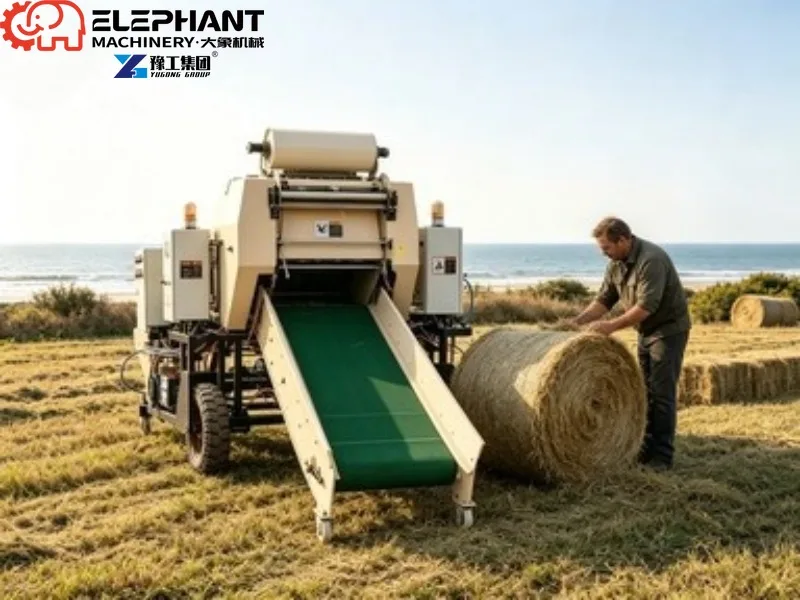 Silage Packing Hay Baler Pressing Machine Round Baler Machine In Wholesale Price Grass Silage Baler Bundled Machine