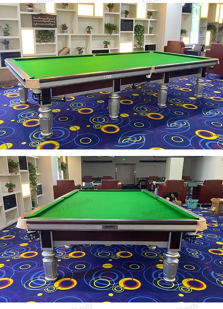 2026 Professional Home Snooker Table with 12ft Slate & Wood Construction Modern Design Durable Snooker Cloth