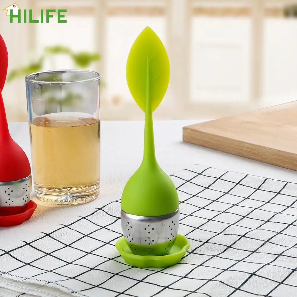 HILIFE Cute Leaf Filters Scented Tea Tools High temperature resistance Silicone Tea Strainers Teaware Tea Infusers Tea Bag