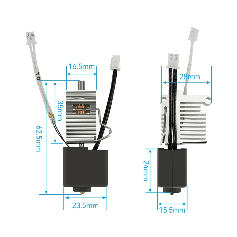 Hotend لـ Anycubic Kobra 3 Combo نهاية ساخنة مع فوهة كسر الحرارة الثرمستور كتلة سخان الحلق لرأس الطباعة Anycubic Kobra3
