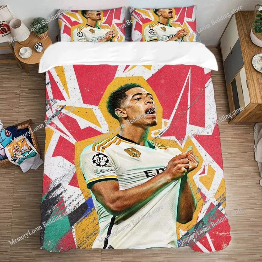 Jude Bellingham Duvet Cover Pillowcase Football Bedding Set For Adult Boy Girl Bedroom Decoration Children Gift US EU AU Size