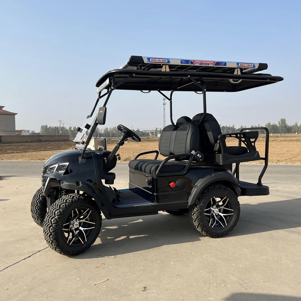 China Wholesale New Product 2 4 6 Seater Off-road Electric Solar Golf Cart 48V 60V 72V with Affordable Price