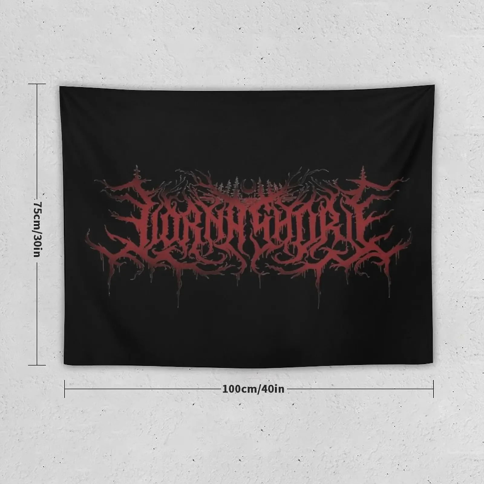 Lorna shore logo in red Tapestry Room Decorator Custom Tapestry