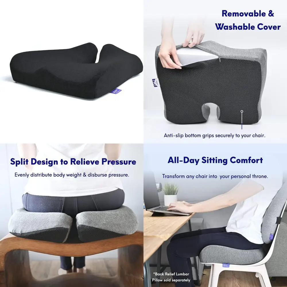 

Premium Ergonomic Memory Foam Seat Cushion for Enhanced Comfort During Extended Office and Home Chair Use