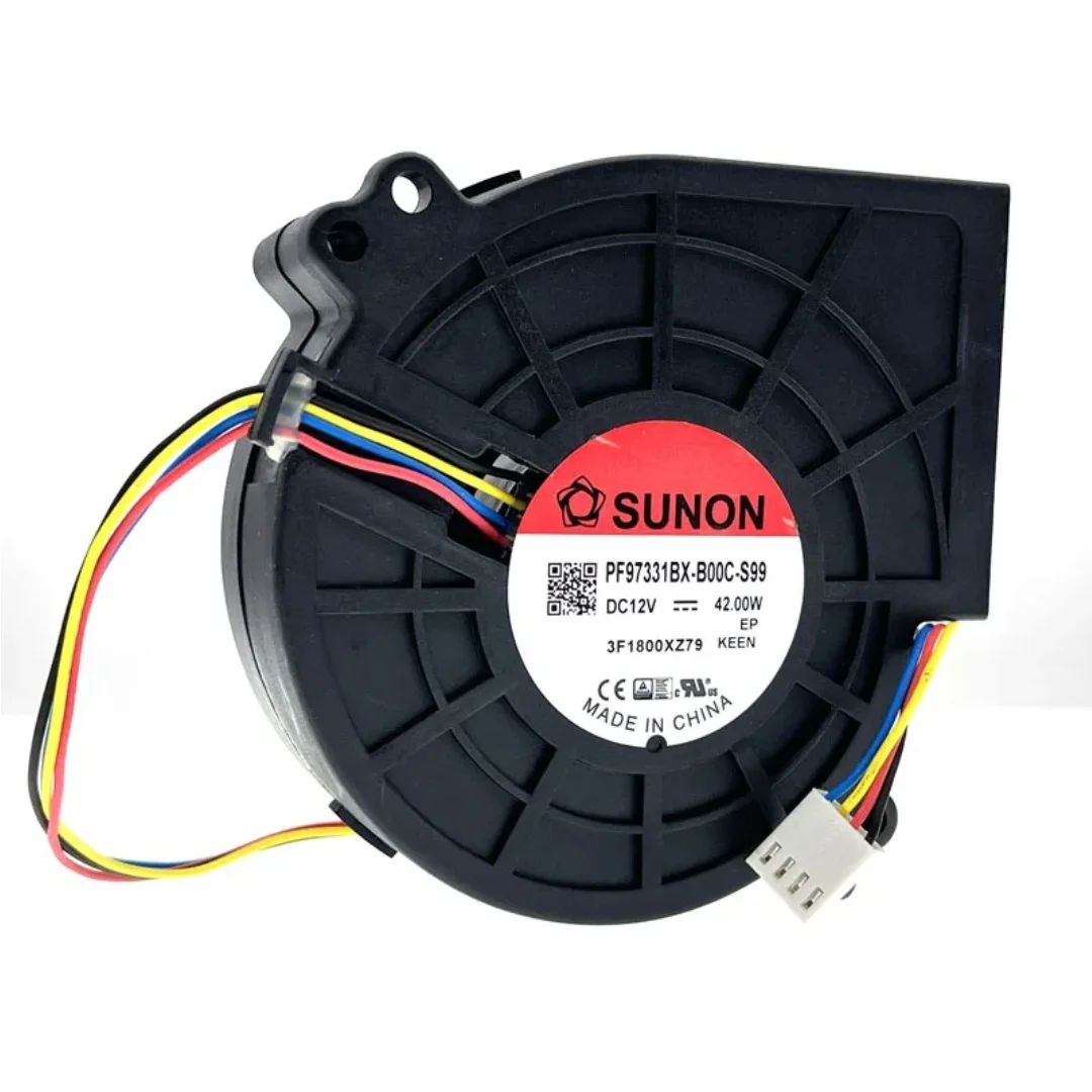 Blower Fan 97mm PWM 9733 DC 12V 42.00W Original Sunon PF97331BX-B00C-S99 6800RPM High Speed Air Flow Extractor