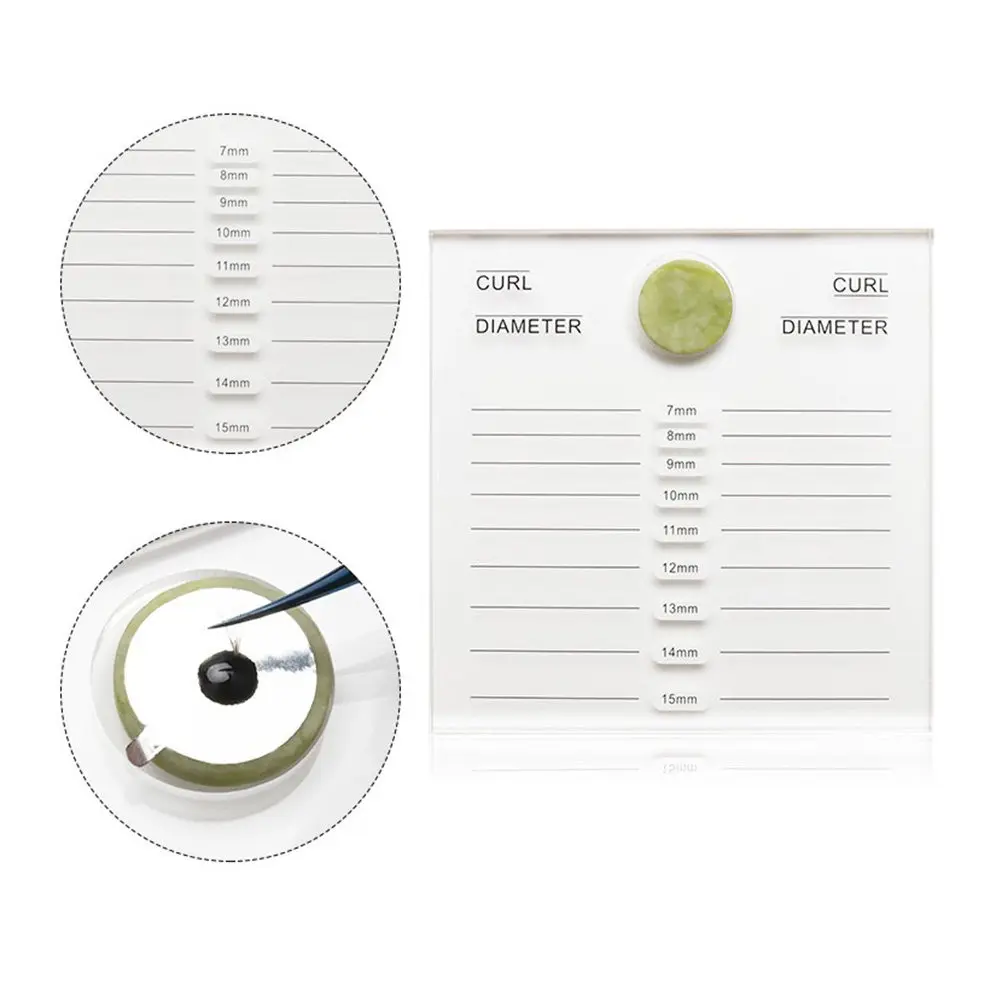 Grafting Eyelash Scale Plate Acrylic Double Side White Lash Holder Lash Tray Extension Board for Professional Home Use