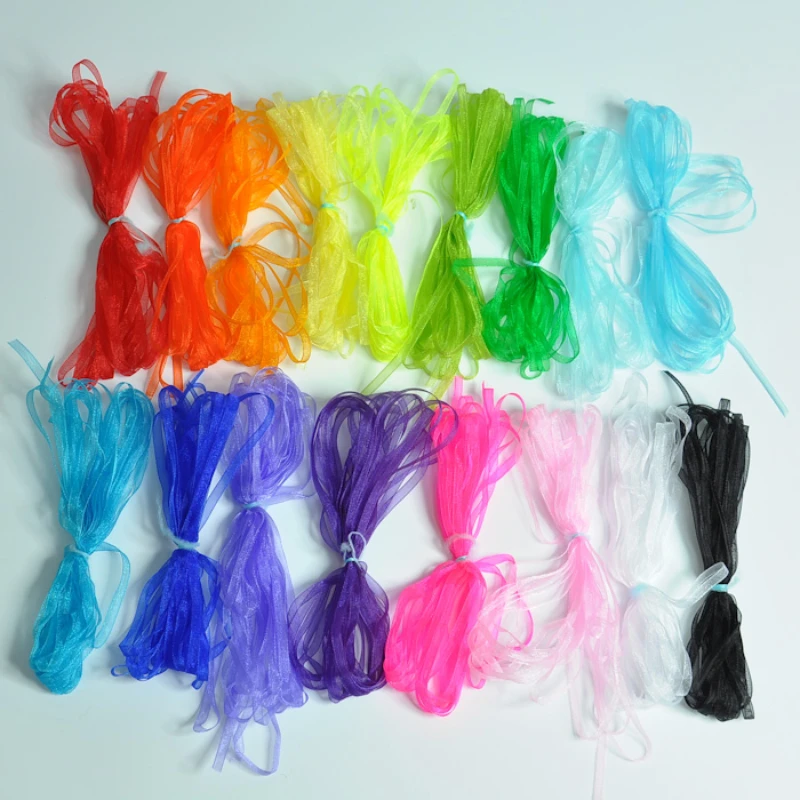 

10meters 6mm Organza Ribbons Wedding Gift Wrapping Holiday Party Home Decor Supplies DIY Clothing Sewing Auxiliary Materials