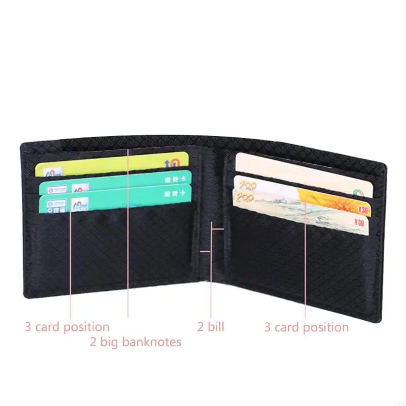 

340D Fashion Men's Bifold RFID Blocking Carbon Fiber Wallet Holder Purse for