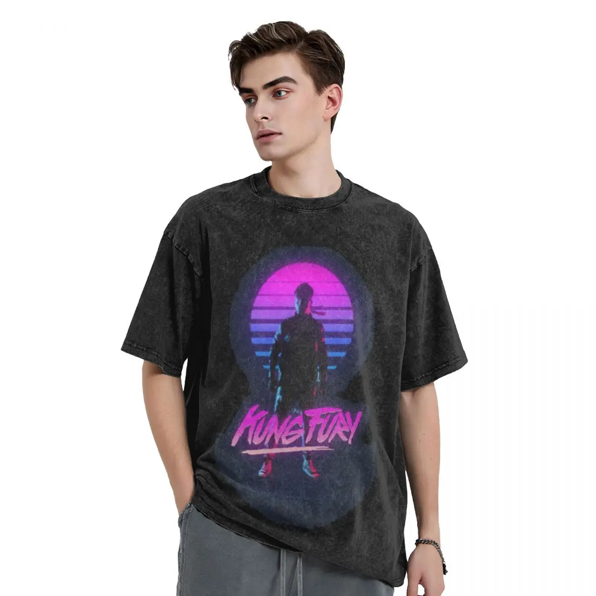 Kung Fury T-Shirt summer top vintage t shirts men workout shirt