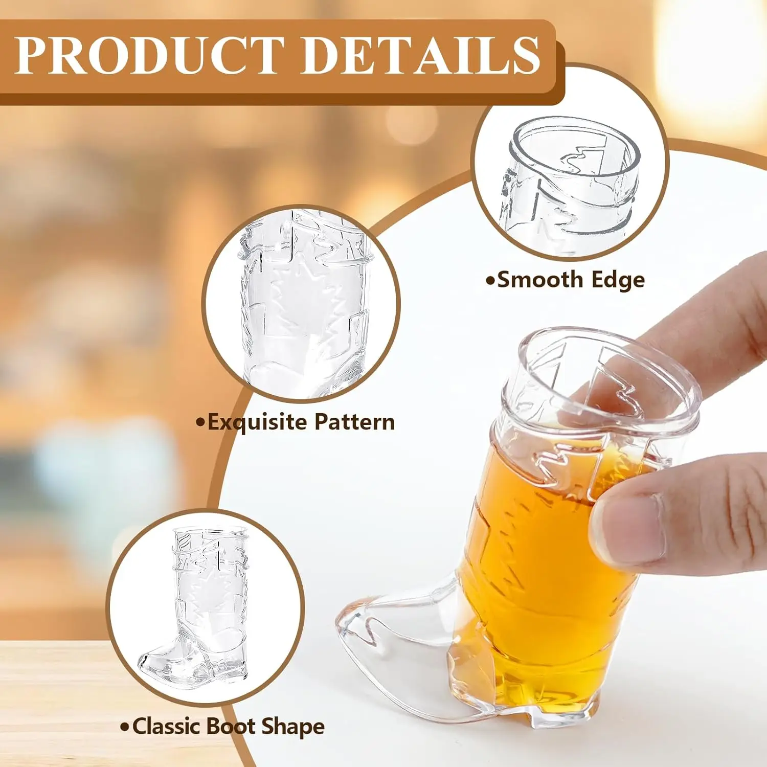 10 قطعة كؤبوي التمهيد النار نظارات 1 أوقية البسيطة البلاستيك التمهيد النار الزجاج ، قابلة لإعادة الاستخدام البلاستيك التمهيد الكؤوس للبقرة الغربية موضوع الطرف المورد #3