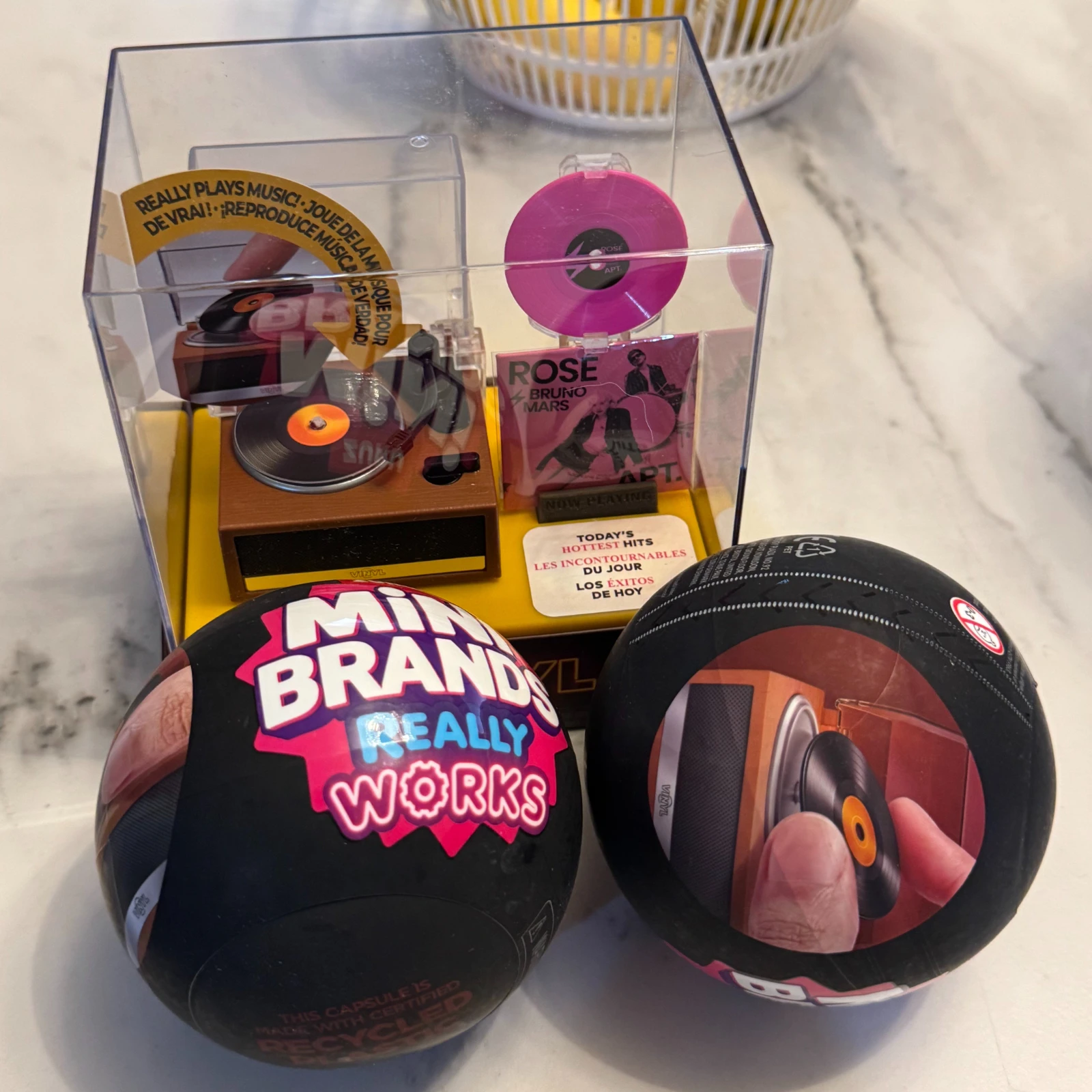 Mini Brands Vinyl Really Works Surprise Ball Blind Box Collection Record Player Plays Music Miniature Turntable Mystery Box Toy - view 2