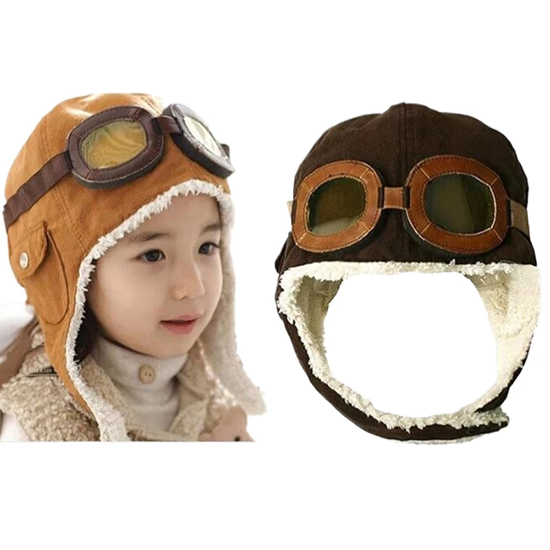 

Autumn Winter Child Hat Protect Ear Cap Fashion Glasses Hats For 3 Months To 5 Years Old Baby Kids Head Accessories