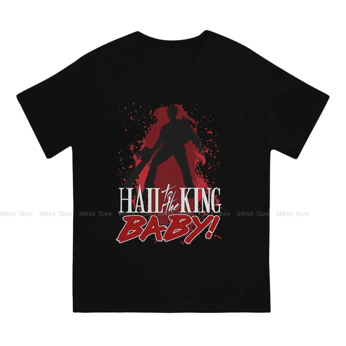 Men's Ash Williams Hail To The King Baby T Shirt American Ghost Play Comedy 100% Cotton Clothing Short Sleeve Round T-Shirts