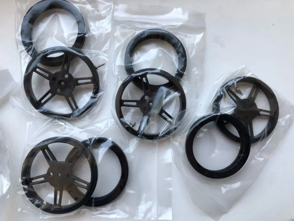 

2 шт. маленький робот-автомобиль 60*8 мм микро-сервопривод Feetech FS90R робот-сервоколесо