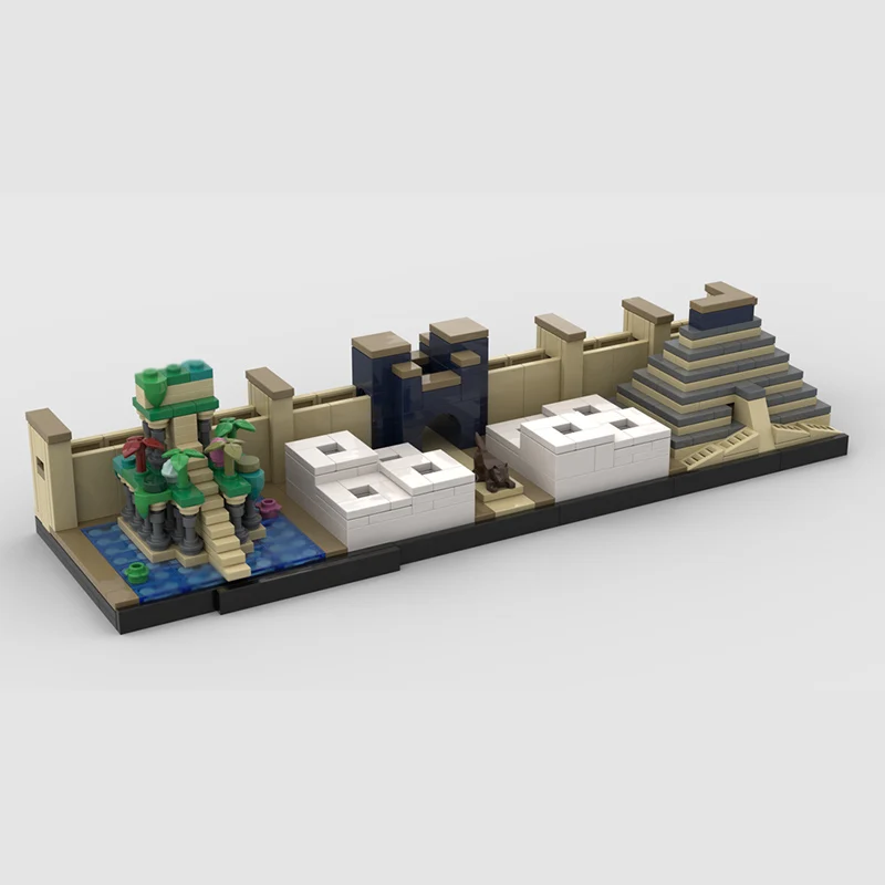 Modelo Street View, ladrillos de construcción MOC, arquitectura de país antiguo, tecnología Modular, regalos de vacaciones para niños, juguetes para montar, traje