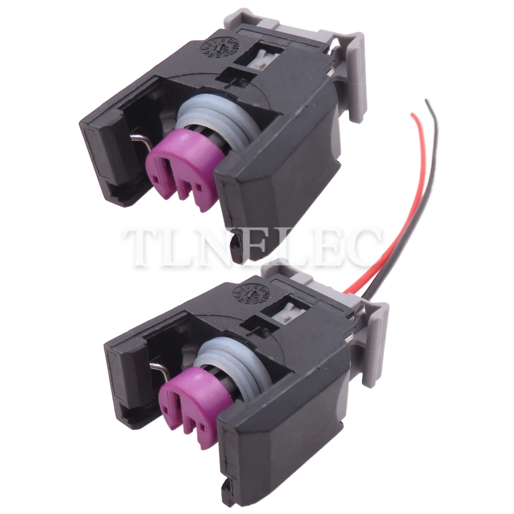 2 Pin Way Automobile Nozzle Sealed Connector with Wires Car Fuel Injector Wiring Harness Sockets For Buick Chevrolet 13816706