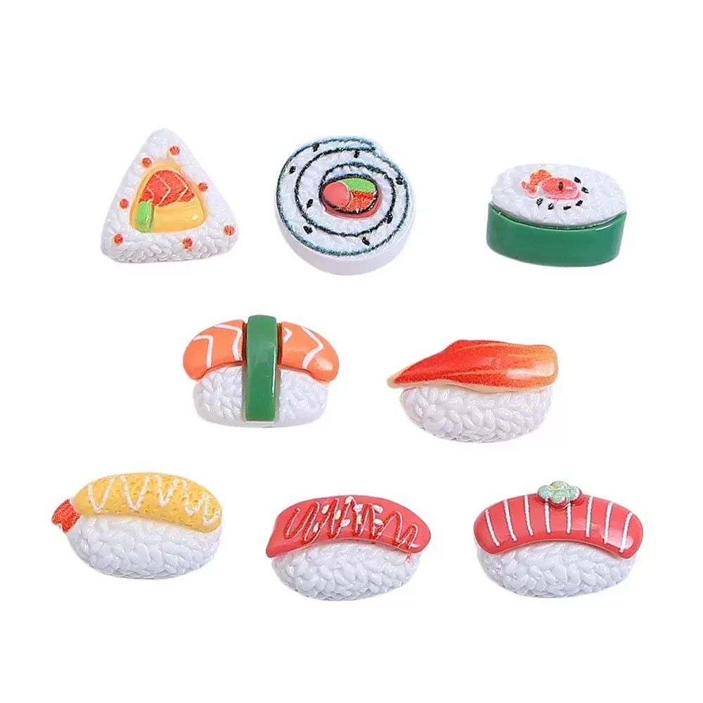 20PCS Mini Rice Series Miniature Flat Back Resin Cabochons For Hairpin Scrapbooking DIY Home Decor Craft Accessories