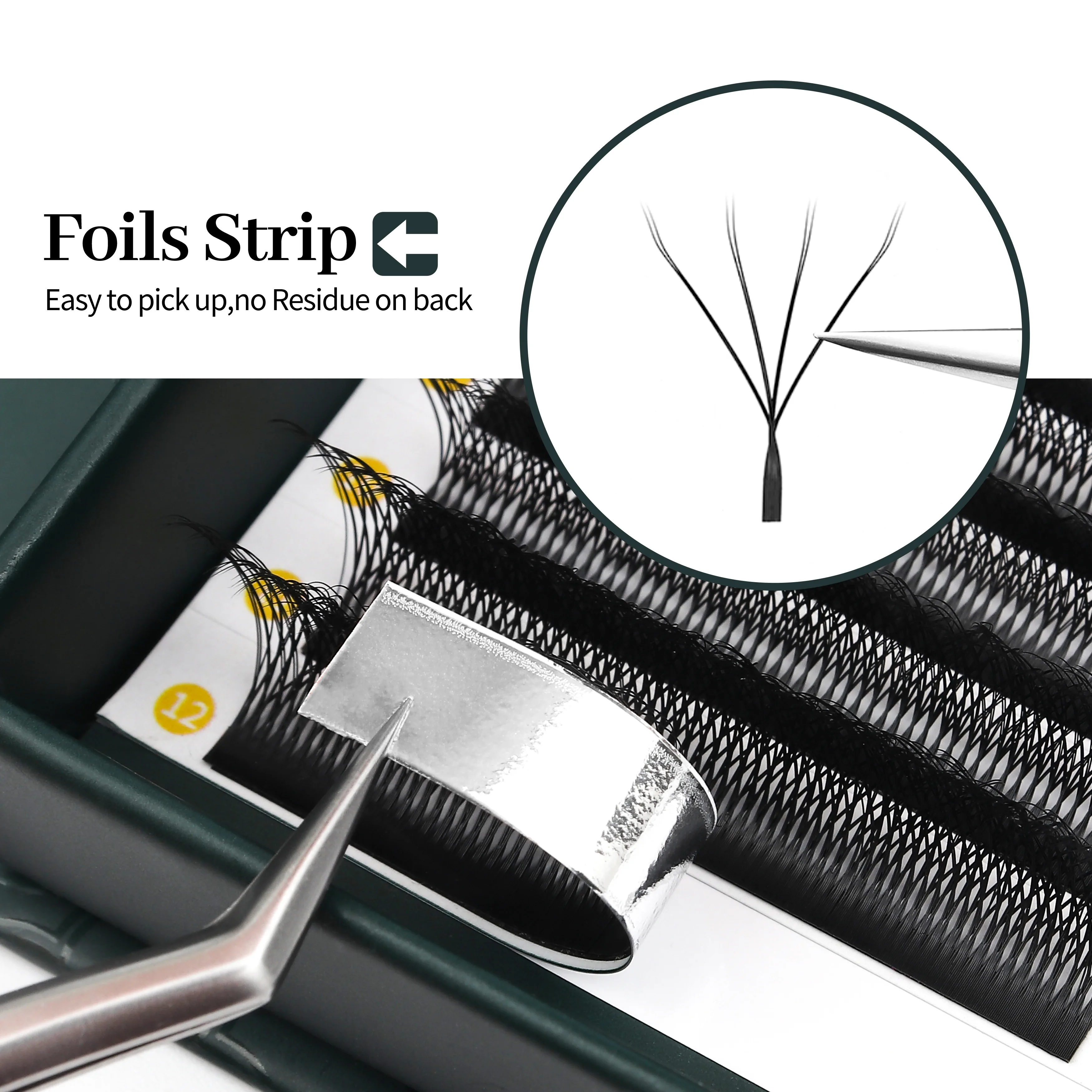 OMLEIHK 8D W (Duplo 4D) 속눈썹 연장 부드럽고 가벼운 볼륨 속눈썹 자연스러운 룩 전문 살롱 사용