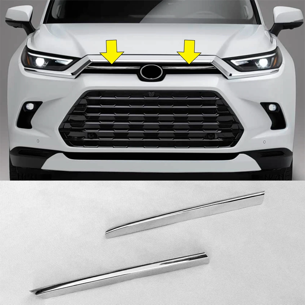 صب الكسوة العلوية من الكروم الفضي لملحقات تويوتا جراند هايلاندر 2024-2026