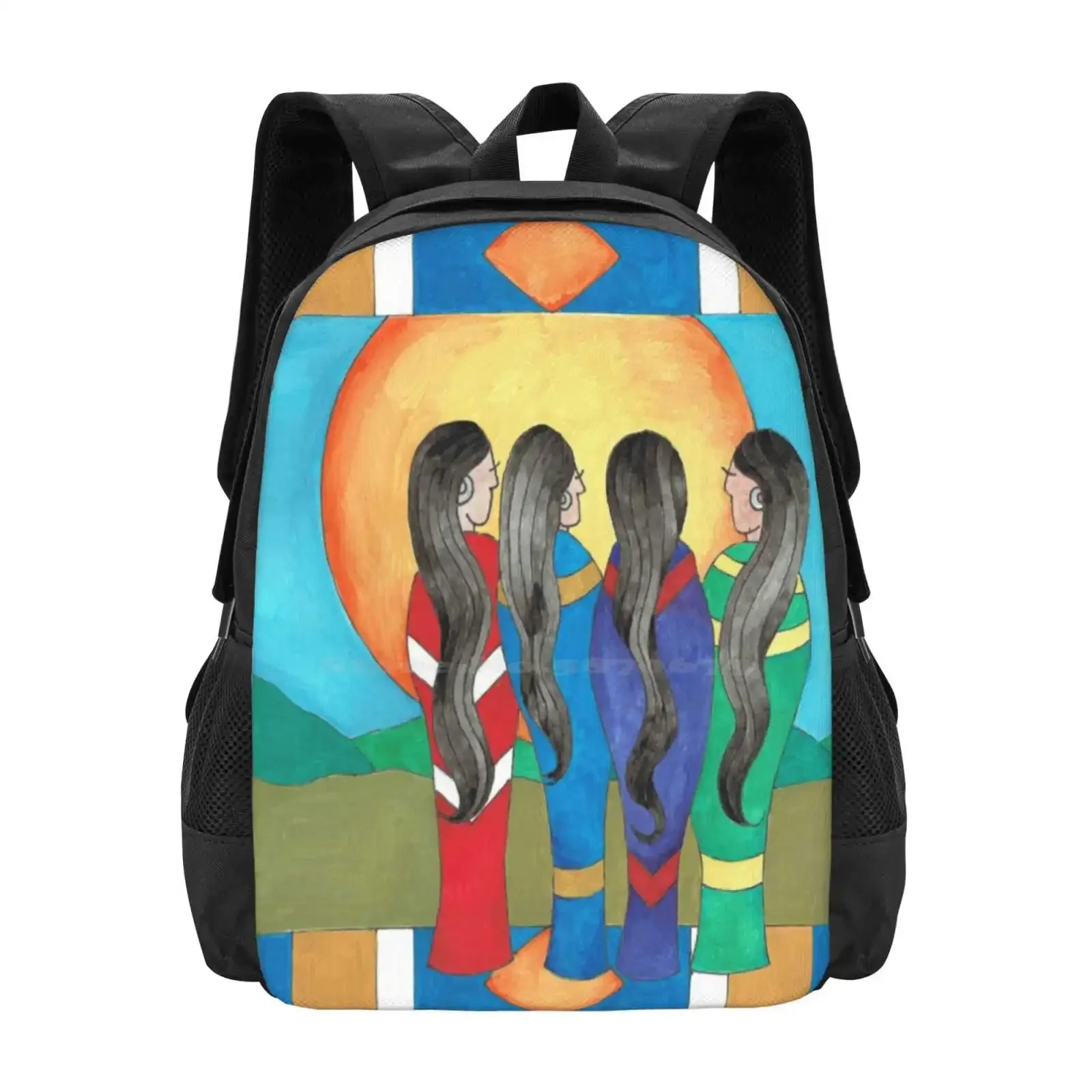

Directions -The Sisters Hot Sale Schoolbag Backpack Fashion Bags Weeya Smith Native American Indian Directions Original