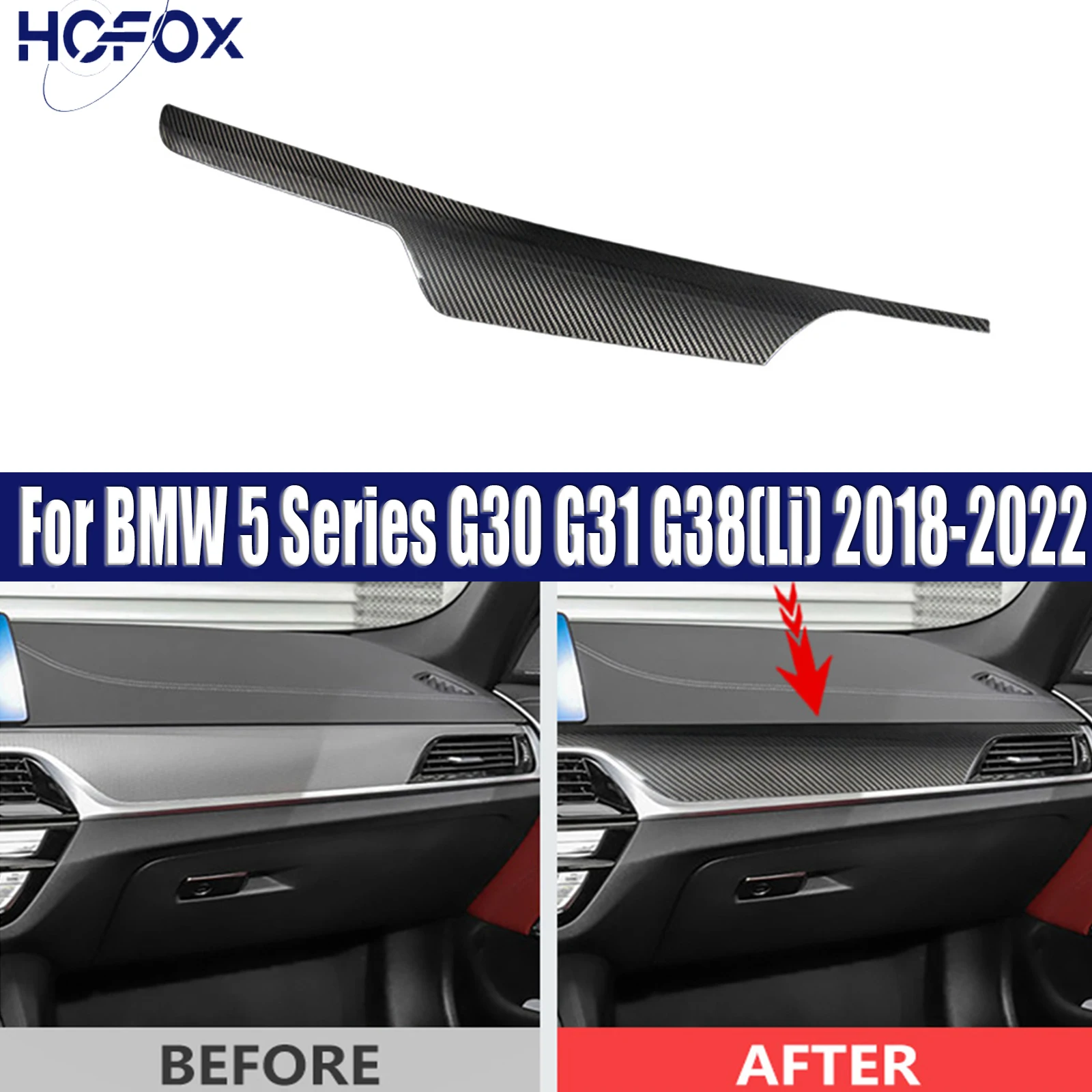 

For BMW 5 series G30 G31 G38(Li) 2018-2022 Front Dash Trim Panel Cover